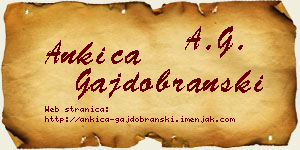 Ankica Gajdobranski vizit kartica